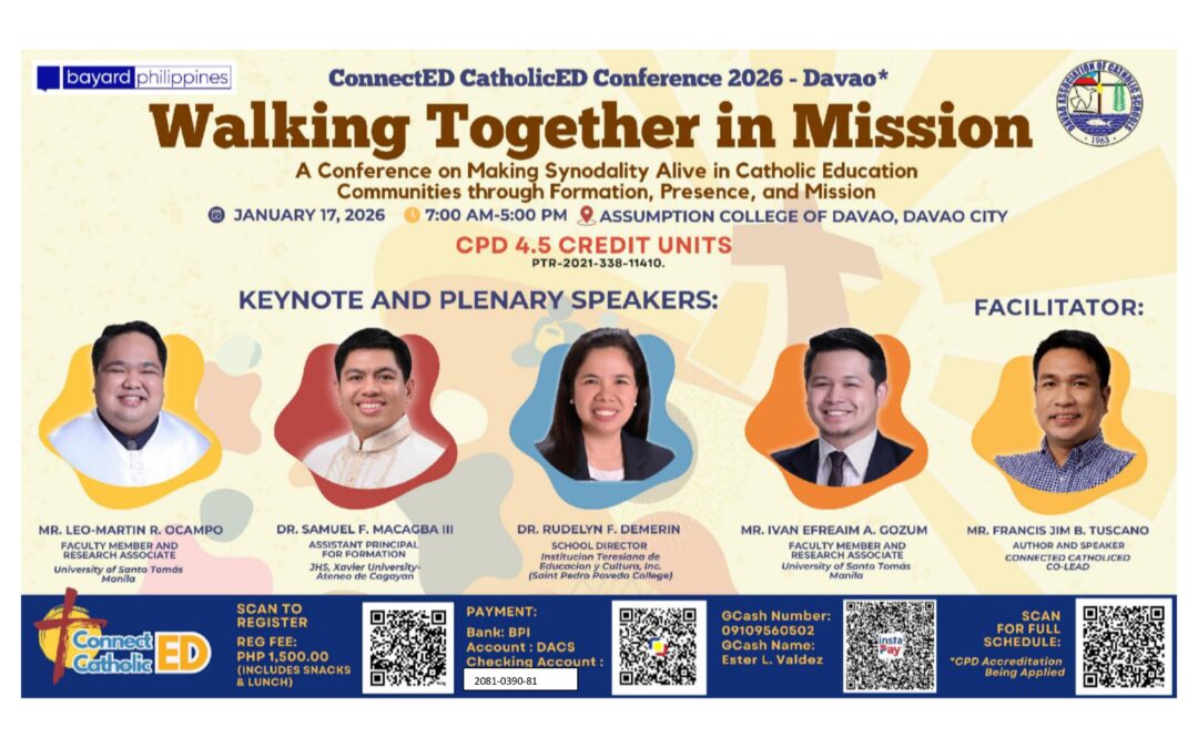 Bayard Philippines and Davao Association of Catholic Schools invite Catholic educators, formation teams, and school leaders to the ConnectED CatholicED Conference 2026